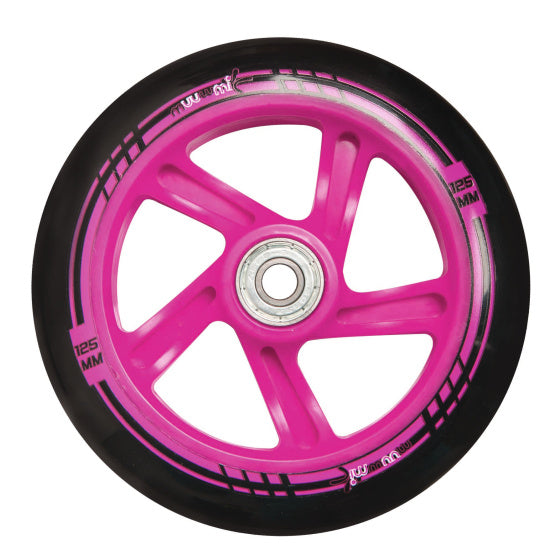 Muuwmi 2-Radkinder faltbares Fußbremse weiß Pink