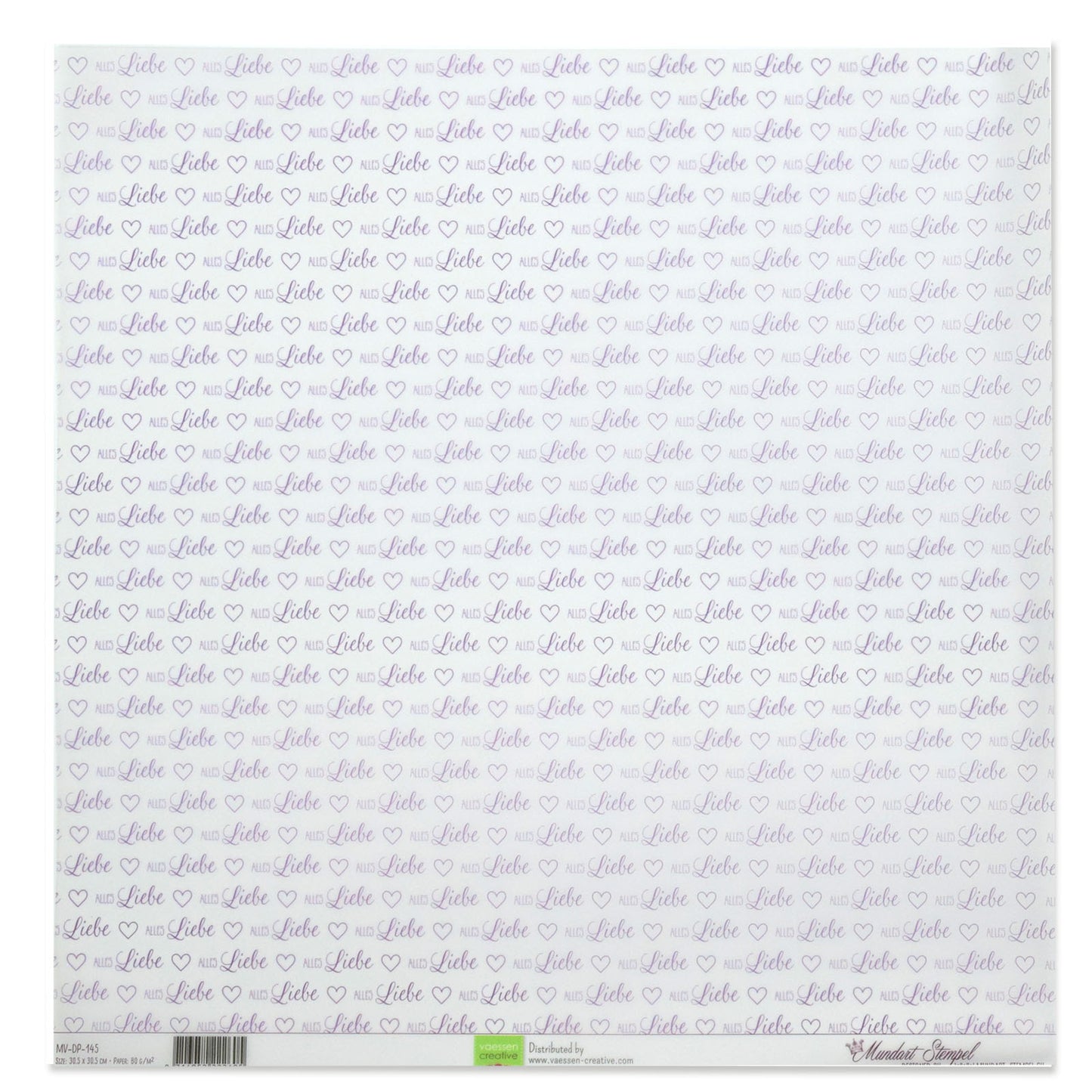 Mundart-Stempel • Pergamentpapier Deutscher Text Alles Liebe