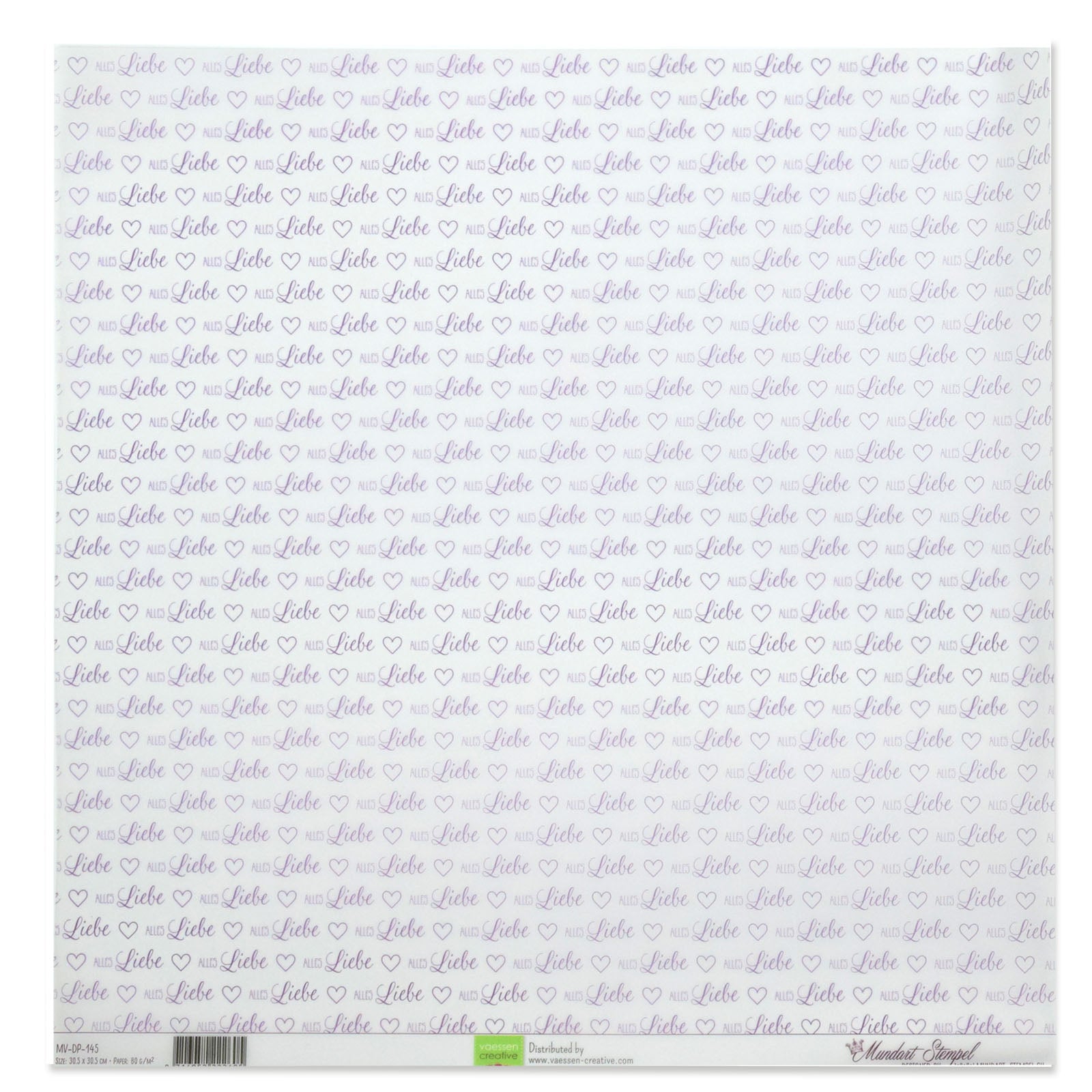 Mundart-Stempel • Pergamentpapier Deutscher Text Alles Liebe