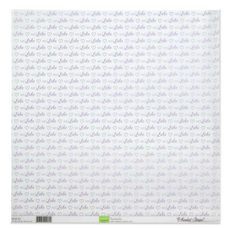 Mundart-Stempel • Pergamentpapier Deutscher Text Alles Liebe