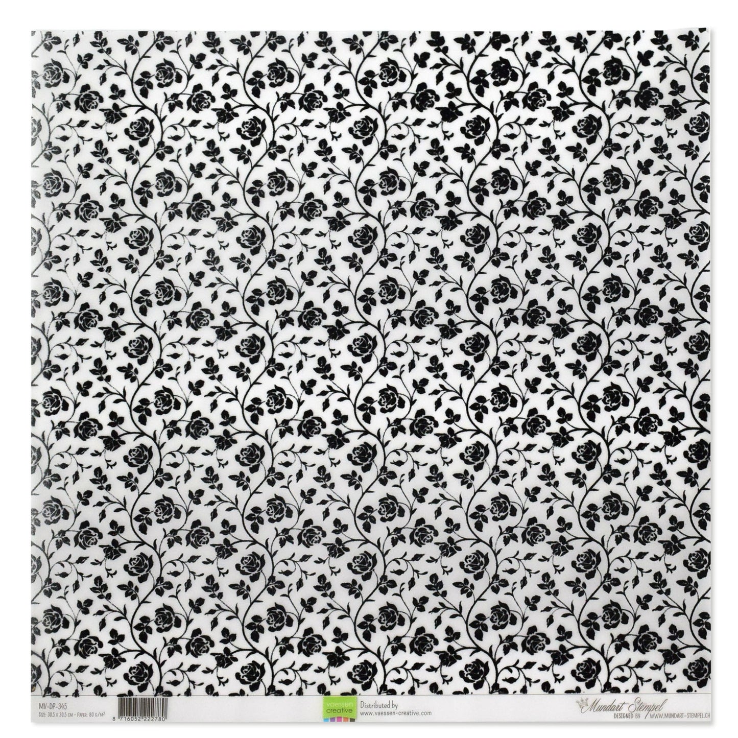 Mundart-Stempel • Pergamentpapier, Samtrosen