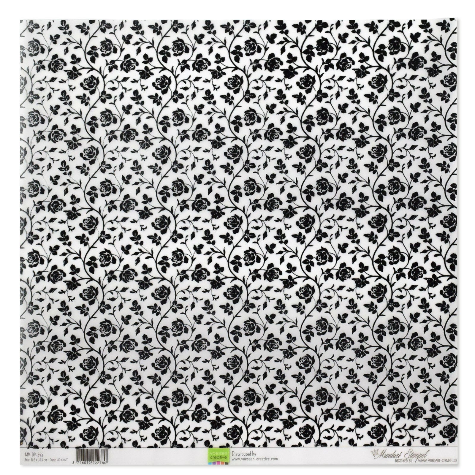 Mundart-Stempel • Pergamentpapier, Samtrosen