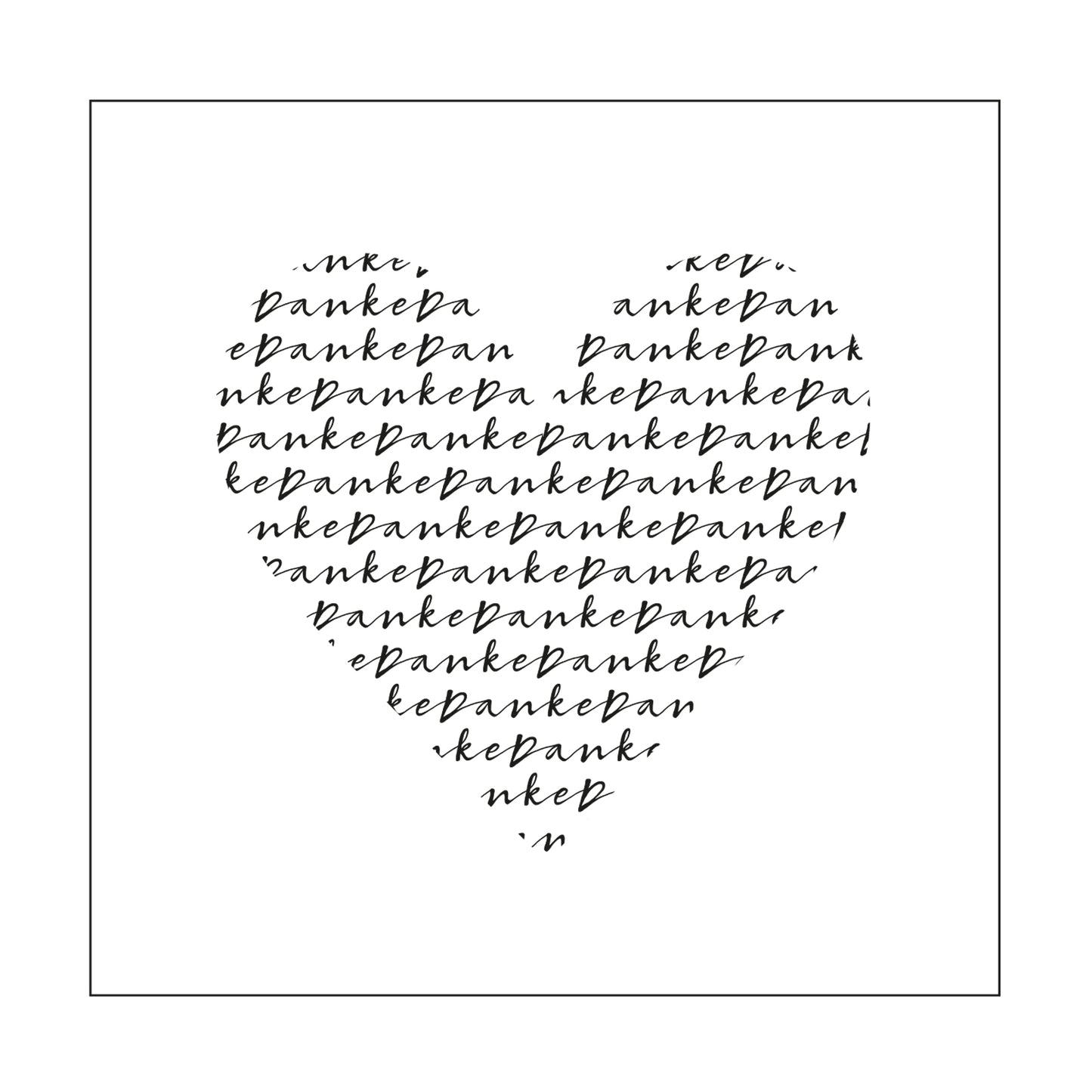 Mundart Stempel • Prägeschablone Deutscher Text Danke
