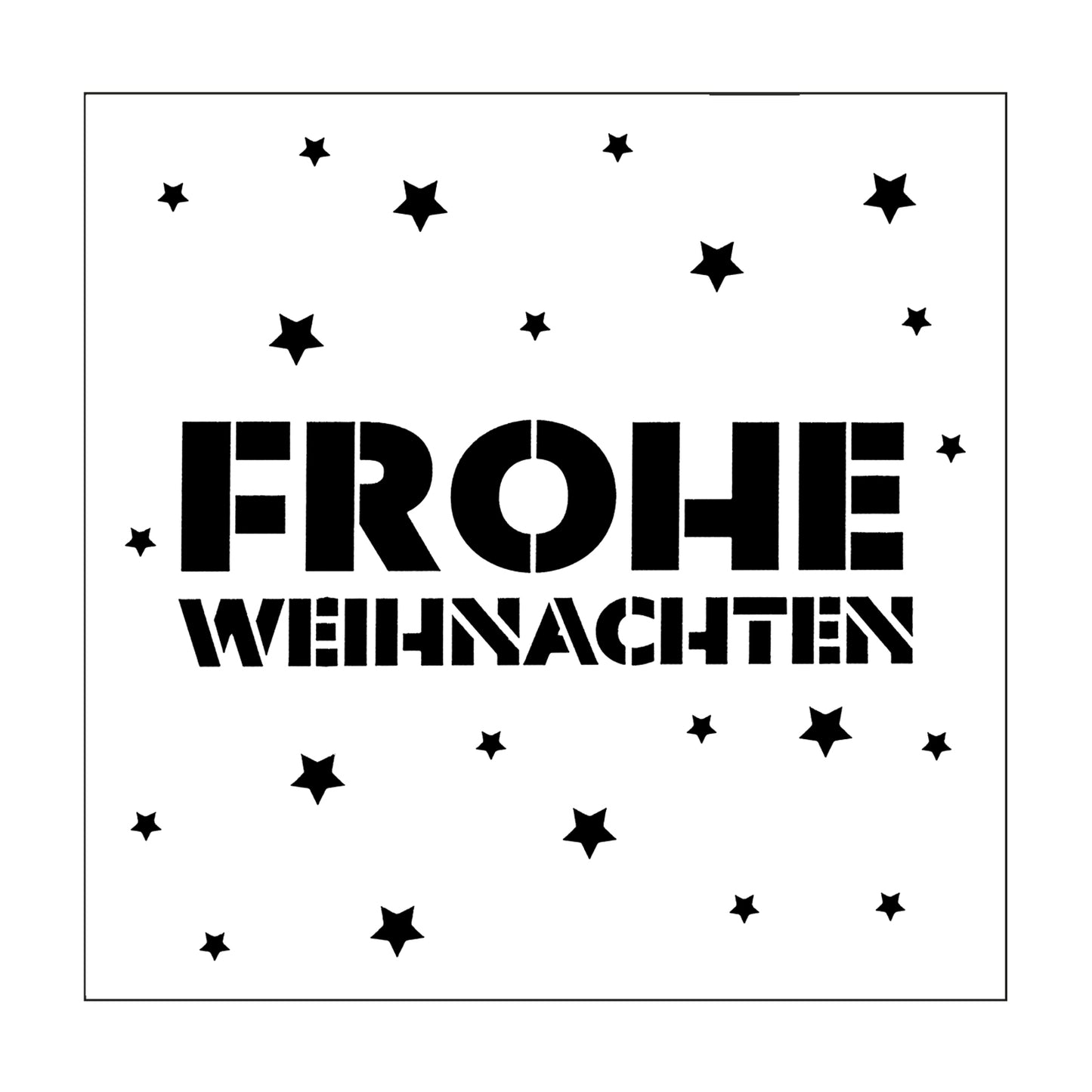 Mundart Stempel • Schablone Deutscher Text frohe Weihnachten