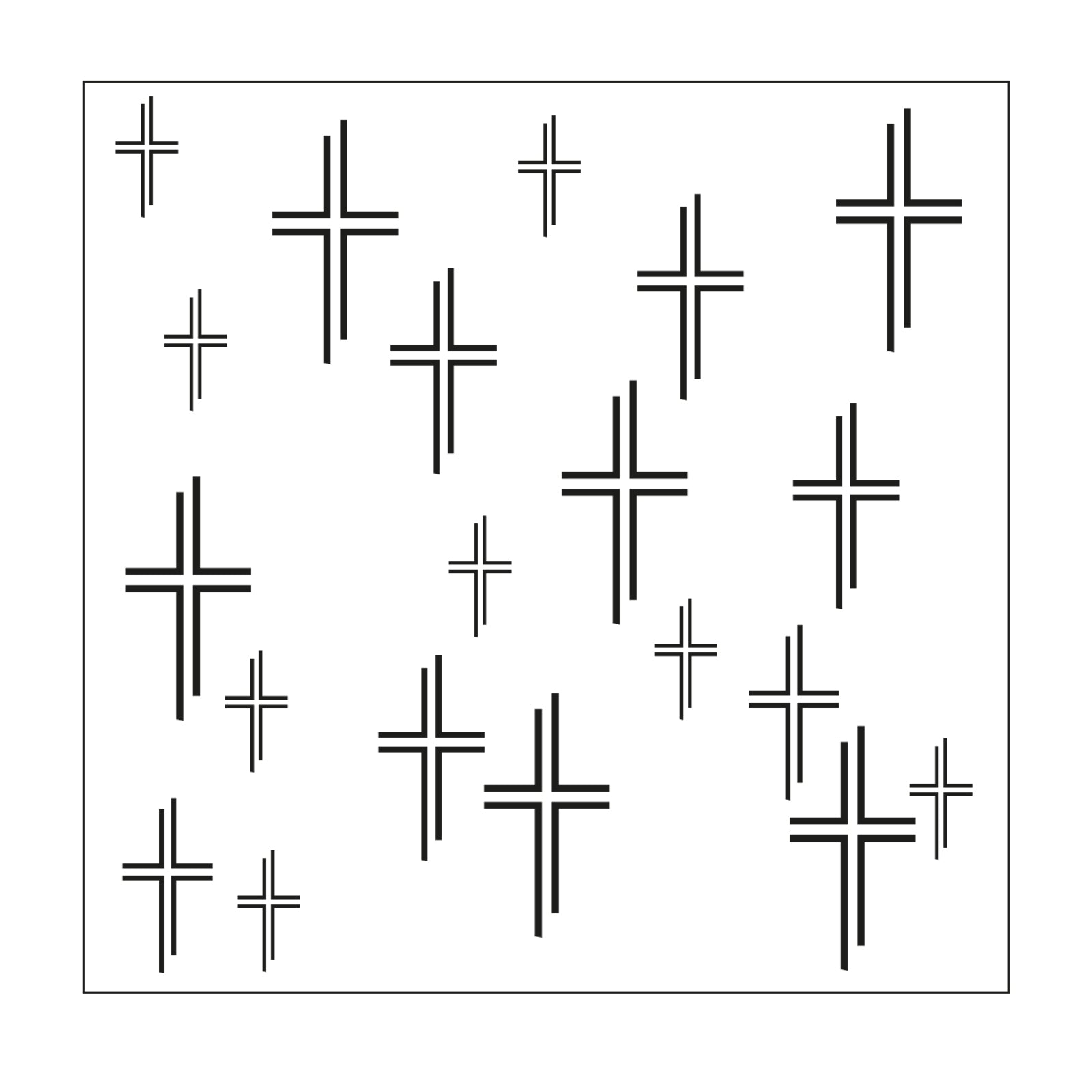 Mundart-Stempel • Schablonenkreuze