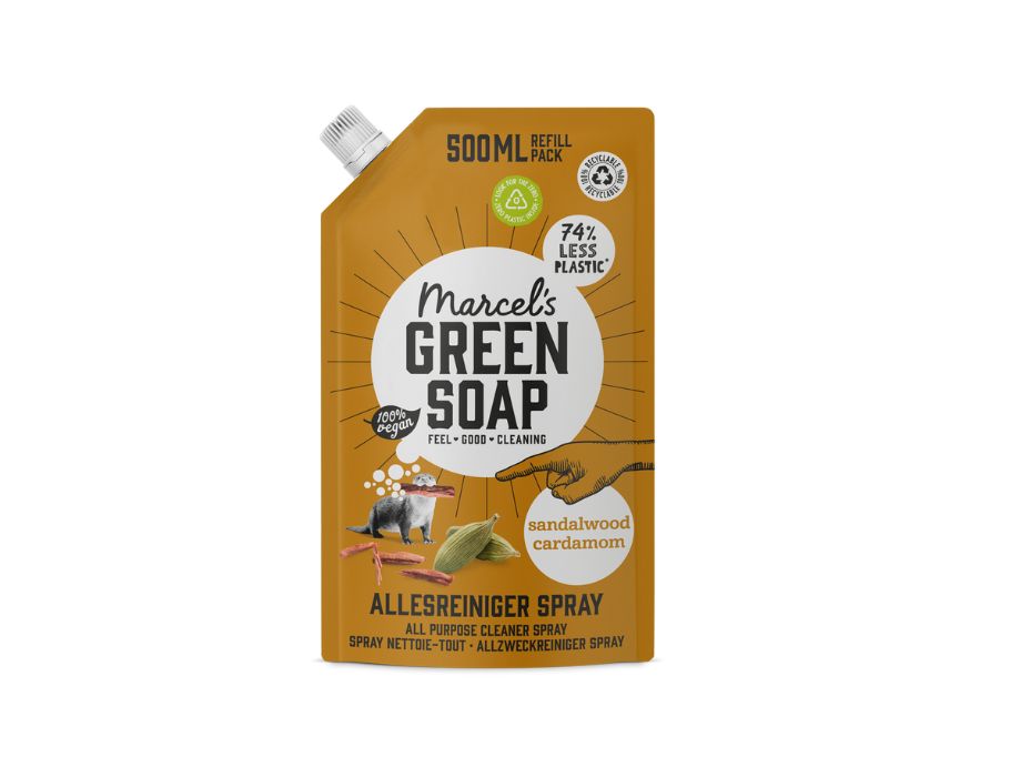 Marcels Green Soap Füllen Sie alle Purpose -Reiniger mit Spray Sandelhout Kardemom 500 ml