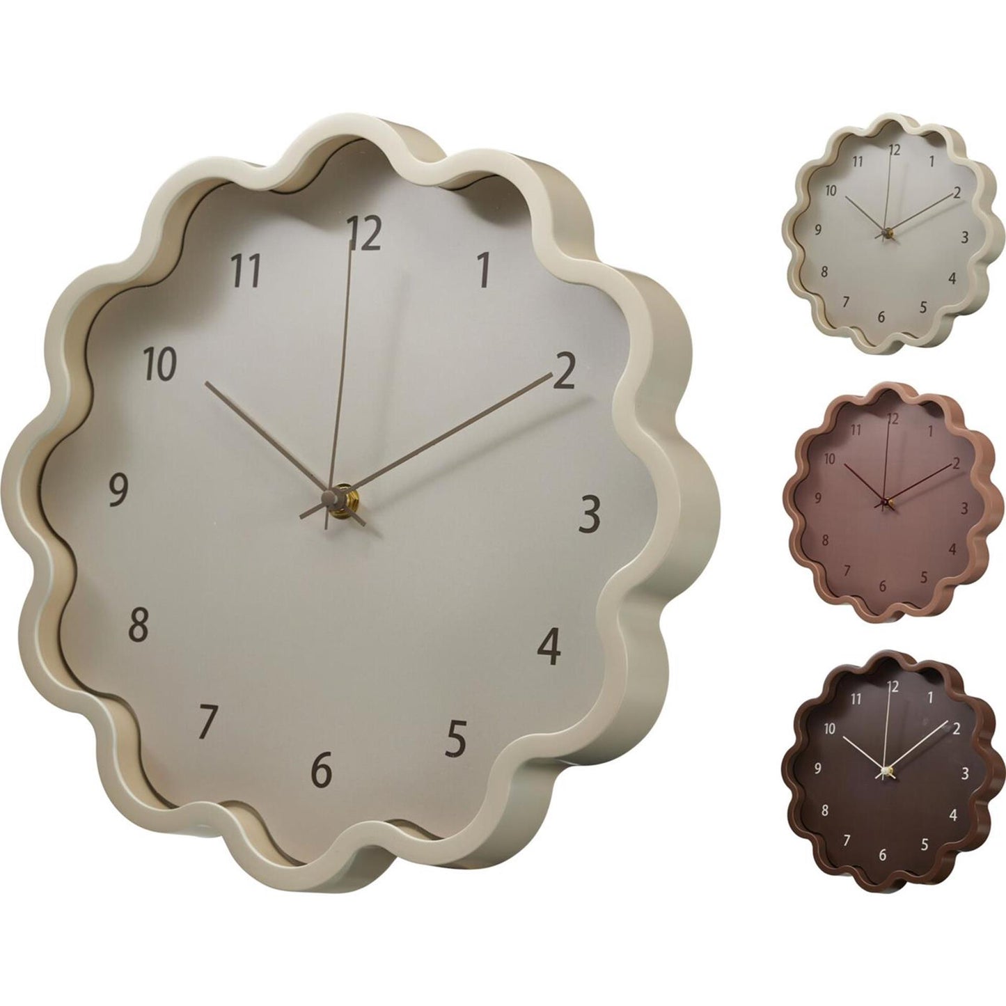 Home-Styling-Uhr in Blumenform, 3 Sortiert, Ø 30 cm