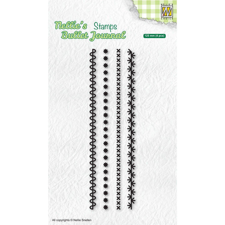 Nellies Wahl • Transparente Stempel, passend für Nellies Bullet Journal-Set mit Rändern – 1