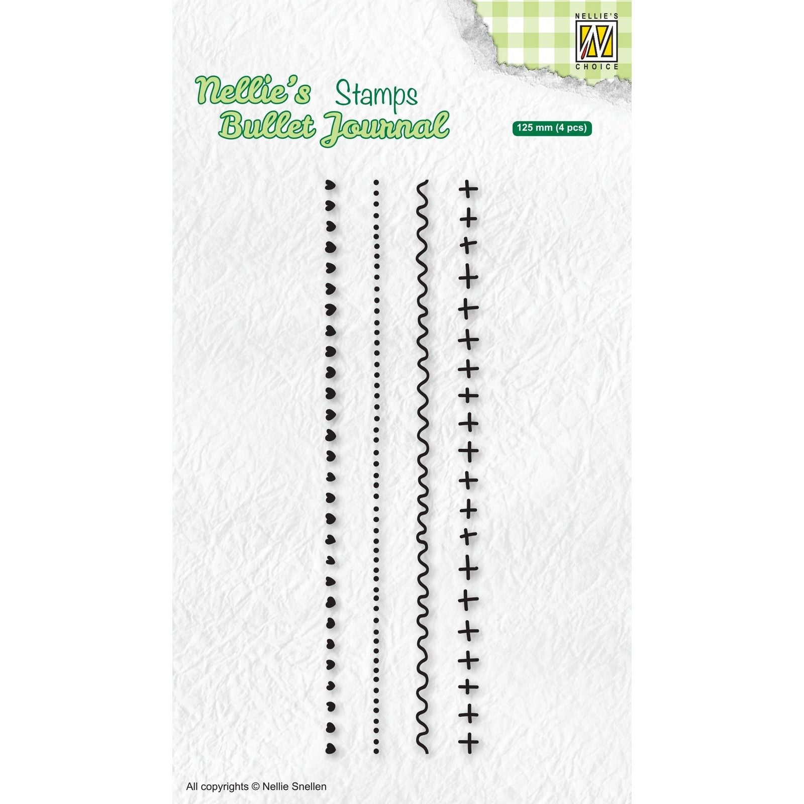 Nellies Wahl • Transparente Stempel, passend für Nellies Bullet Journal-Set mit Rändern 3