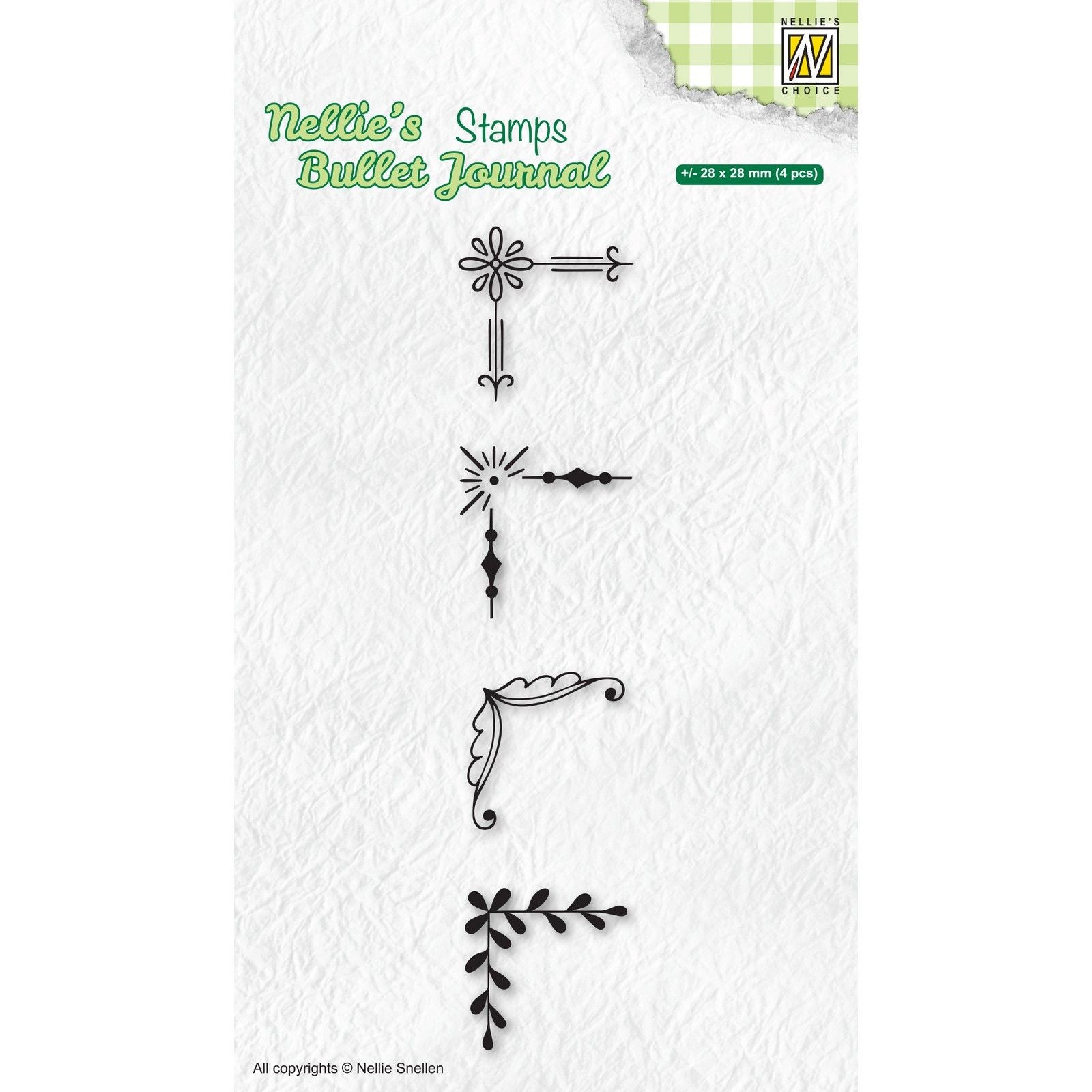 Nellies Wahl • Transparente Stempel, passend für Nellies Bullet Journal, Kantensatz 2