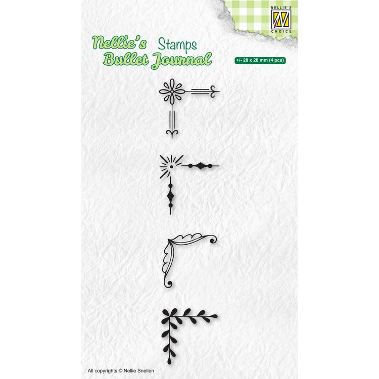 Nellies Wahl • Transparente Stempel, passend für Nellies Bullet Journal, Kantensatz 2