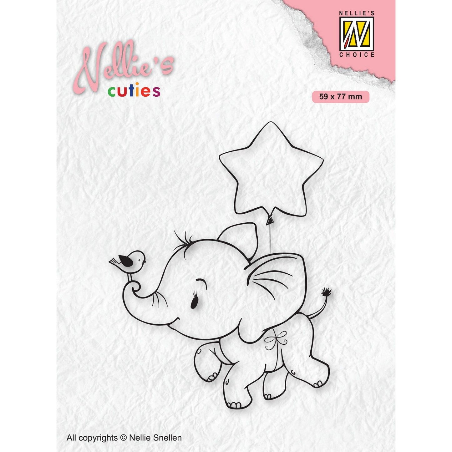 Nellies Wahl • Nellies Weihnachts-Cuties-Klarstempel Elefant mit Stern