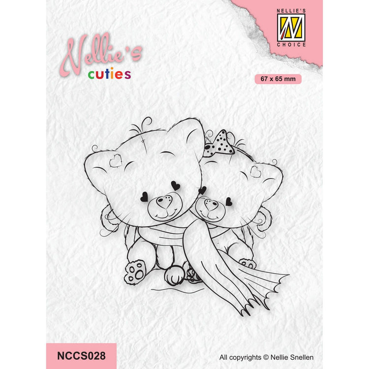 Nellies Wahl: Nellies Cuties Clear Stamps, kuschelig unter einem warmen Schal