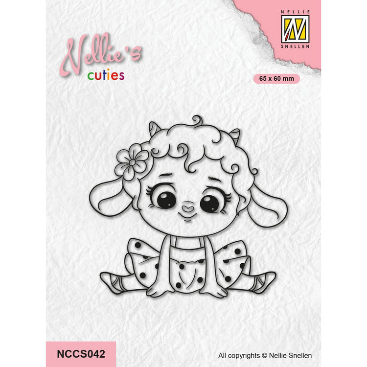 Nellies Wahl • Kleines Lamm mit transparentem Stempel von Nellie's Cuties