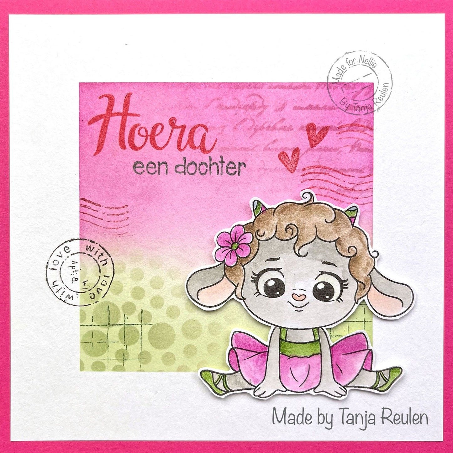 Nellies Wahl • Kleines Lamm mit transparentem Stempel von Nellie's Cuties