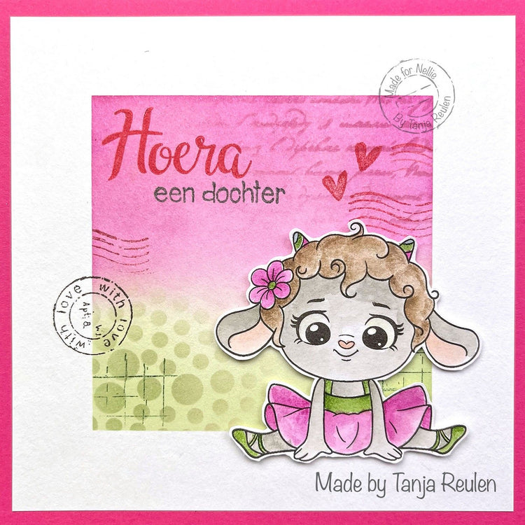 Nellies Wahl • Kleines Lamm mit transparentem Stempel von Nellie's Cuties