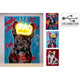 Home-Styling-Gemälde Neon-Hund 30x40cm