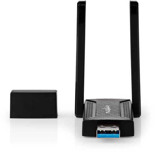 Nedis-Netzwerk-Dongle | Wi-Fi | ac1200 | 2,4 5 GHz (Dualband) | usb3.0 | WLAN-Geschwindigkeit insgesamt: 1200 Mbit/s | Windows 10, Windows 11, Windows 8 – wsnwa1210bk