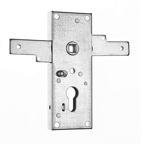 Nemef 1806 2 Garagenschloss | pc60mm | Schlosskasten verzinkter Stahl 59x159mm | Stangen horizontal | nicht federnd | M6-Anschluss | Tag- und Nachtfunktion | dr 1+2+3+4 - 9180602000