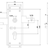 Nemef 1846 2 Garagenschloss | pc60mm | Schlosskasten verzinkter Stahl 59x159mm | Stangen horizontal | nicht federnd | 5,8-mm-Anschluss | Tag- und Nachtfunktion | dr 1+2+3+4 - 9184602010
