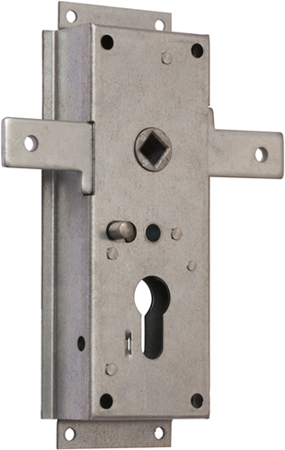 Nemef 1846 2 Garagenschloss | pc60mm | Schlosskasten verzinkter Stahl 59x159mm | Stangen horizontal | nicht federnd | 5,8-mm-Anschluss | Tag- und Nachtfunktion | dr 1+2+3+4 - 9184602010