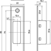 Nemef 1938 Schließblech | Kunststoff 22x85mm | dr 1+2+3+4 | 85 x 22 x 15,1 mm – 9193800000