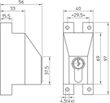 Nemef 2809 Treibstangenschutz für Pumpengetriebe 1. | ohne Zylinder | Farbe: grau | 97 x 40 x 56 mm – 9280900000 - afbeelding 2