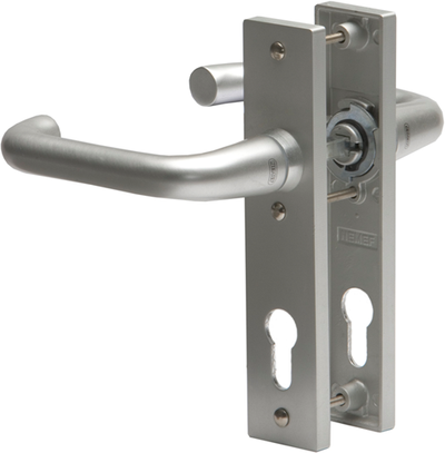Nemef 3252 P Fitting Kurzschild abgerundet | d Hocker-Hocker | Beschlagset | gefiedert | Kurbelzapfen 8mm | f1 Aluminium | pc72-pc72 - 9325216720