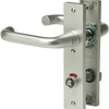 Nemef 3252 Toilettenarmatur Kurzschild abgerundet | d Hocker-Hocker | Beschlagset | gefiedert | Kurbelzapfen 8mm | f1 Aluminium | wc72 | Drehrichtung links - 9325222722