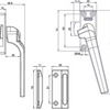 Nemef 38pk ls Fensterschloss | Nocke für angelehnte Position | links - 9003804462