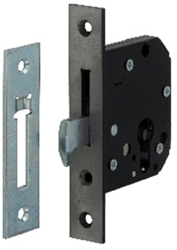 Nemef 4208 Sicherheits-Zusatzschloss | skg** | dm50mm | Frontplatte Edelstahl 25x140mm rechteckig | S. 4208 12 | dr 1+2+3+4 - 9420817500