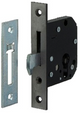 Nemef 4208 Sicherheits-Zusatzschloss | skg** | dm50mm | Frontplatte Edelstahl 25x140mm rechteckig | S. 4208 12 | dr 1+2+3+4 - 9420817500