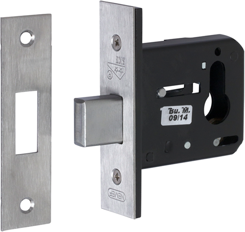 Nemef 4328 Sicherheitszusatzschloss | skg** | dm60mm | Frontplatte Edelstahl Zierfrontplatte 29x110mm rechteckig | dr 1+2+3+4 - 9432817600