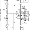 Nemef 5060 Mehrpunkt-Sicherheitsschloss | Kurbelbetrieb | skg*** | dm55mm | pc72mm | Frontplatte aus verzinktem Stahl 24x1700mm abgerundet | dr 1+3 2+4 - a000326383