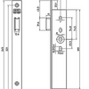 Nemef 9620 Laufschloss | dm45mm | Kurbelloch 8mm | Frontplatte Edelstahl 24x245mm rechteckig | Zamak vernickelter Riegel | dr 1+3 2+4 - 9962507001