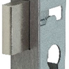 Nemef 9640 Schrankschloss | dm40mm | Frontplatte Edelstahl 24x150mm rechteckig | Riegel aus Zamak, vernickelt | dr 1+2+3+4 - 9964407000