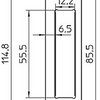 Nemef p 4915 Schließblech | verzinkter Stahl 23x114,8mm abgerundet | Großverpackung | verpackt zu 10 Stück | dr 1+2+3+4 - 9491590145