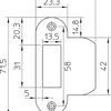 Nemef p1255 Schließblech | Messing 23,3x71,5mm abgerundet | dr 1+2+3+4 - 9125590540
