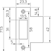 Nemef p1255 Schließblech | Edelstahl 23,3x71,5mm rechteckig m| dr 1+2+3+4 - 9125590170