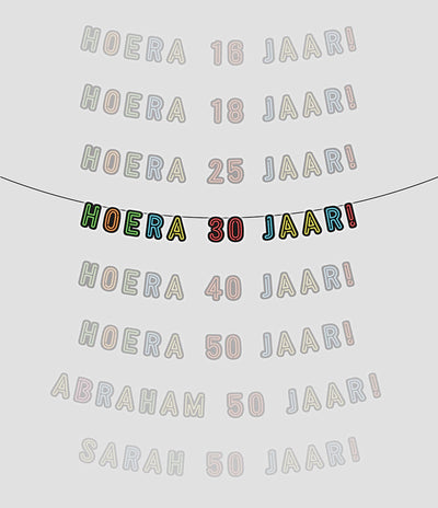 Paperdreams Neongirlande Hurra 30 Jahre!