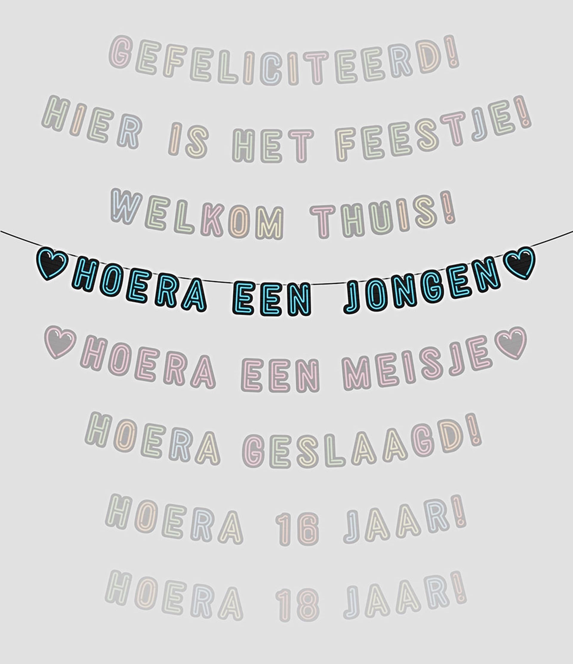 Paperdreams Neongirlande Hurra Junge!