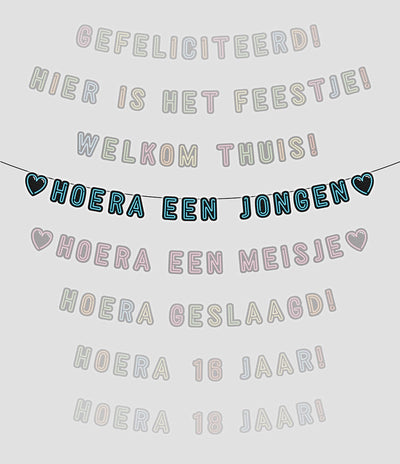 Paperdreams Neongirlande Hurra Junge!