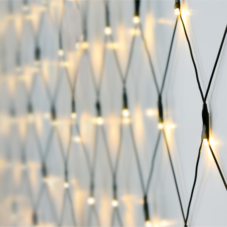 Netzbeleuchtung LED warmweiß 160 LEDs 1x2m