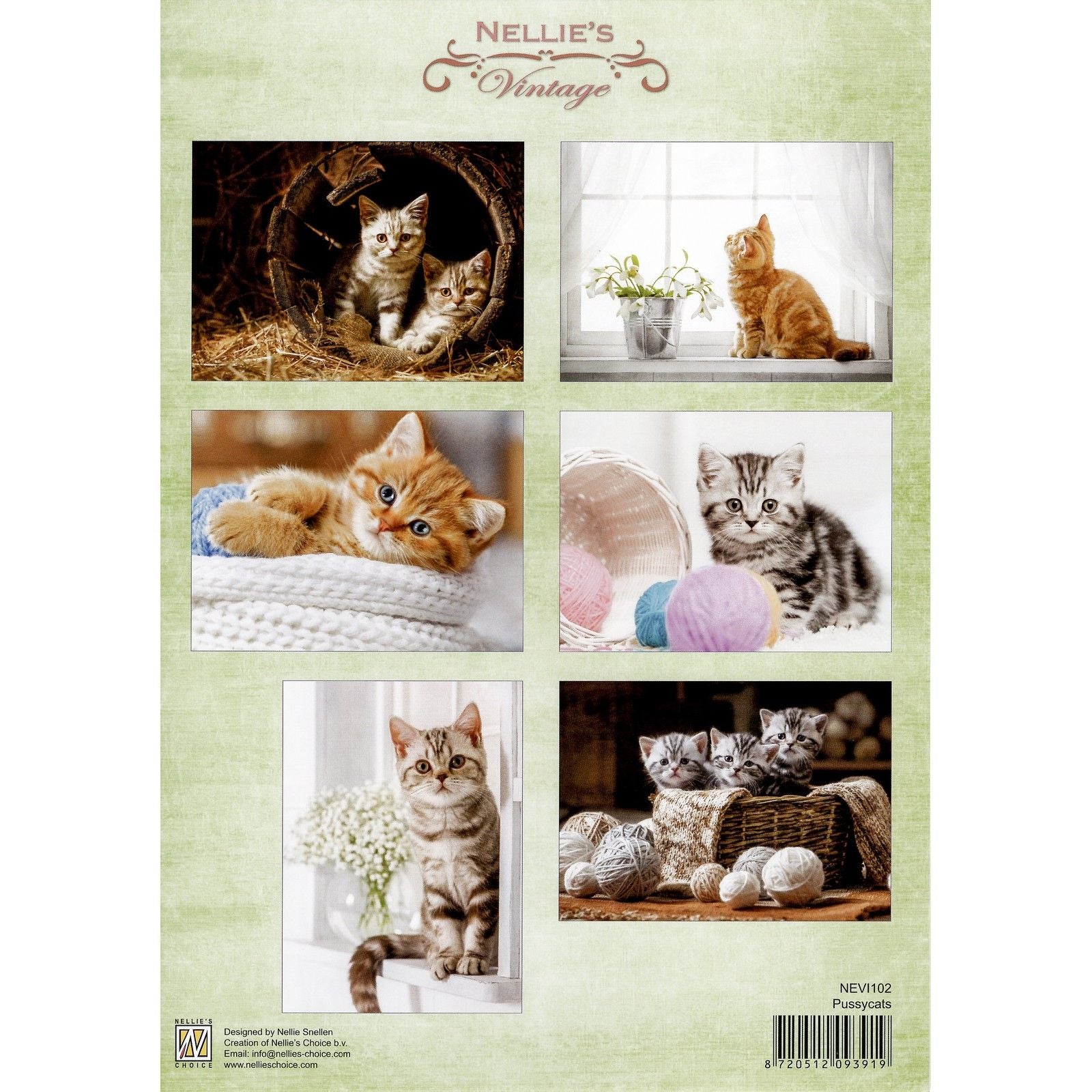 Nellies Wahl • Vintage-Ausschneidebogen „Pussy Cats“ A4
