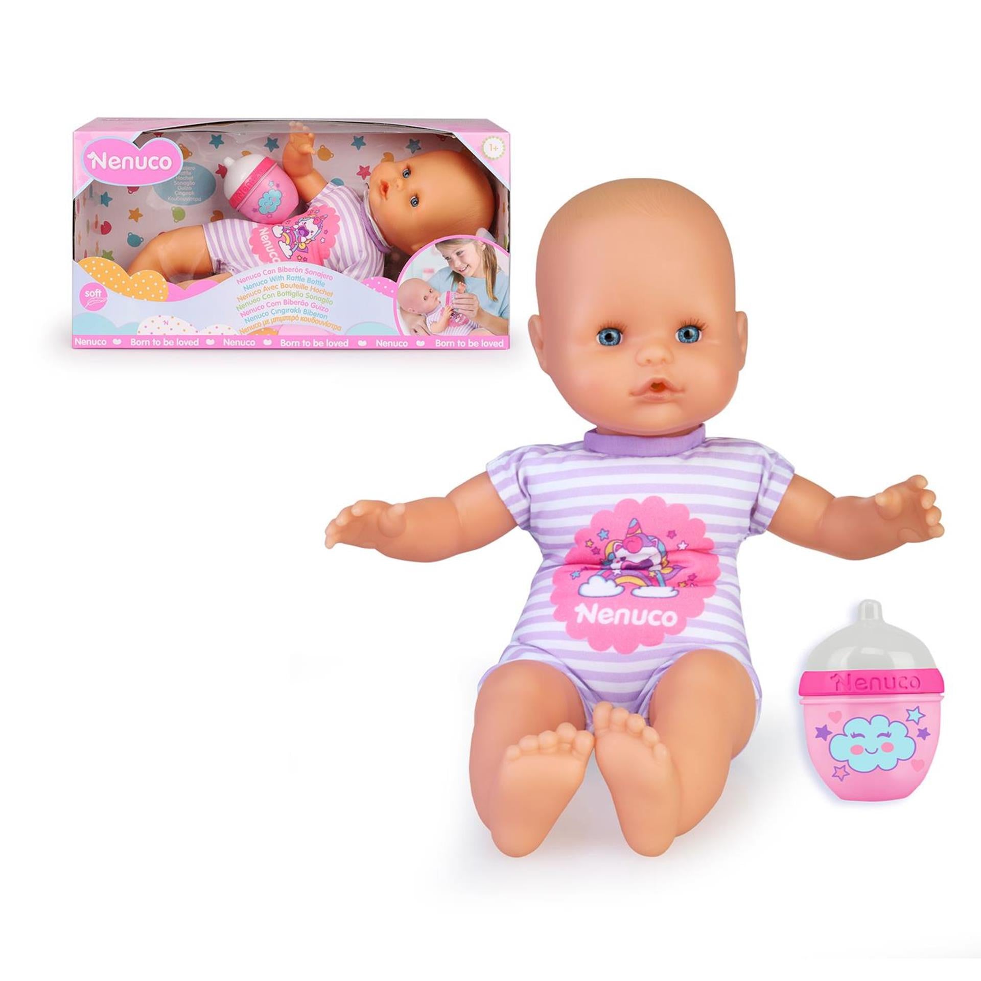 Nenuco Babypop mit einem weichen Körper lila ca. 32 cm Größe