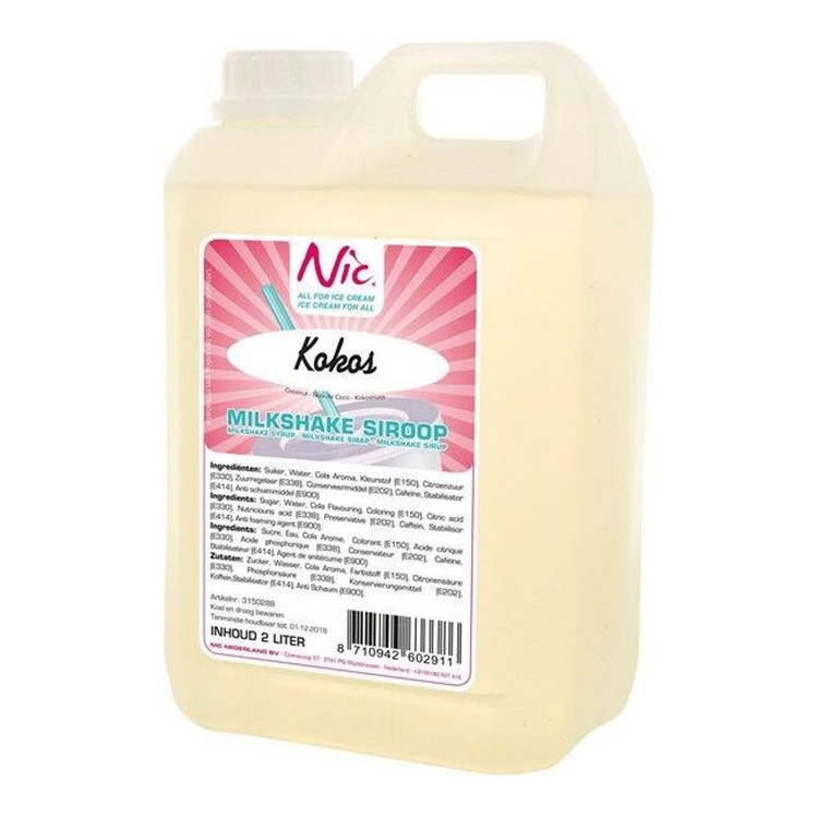 Nic Frusco Milchshake-Sirup Kokosnuss (2 Liter)