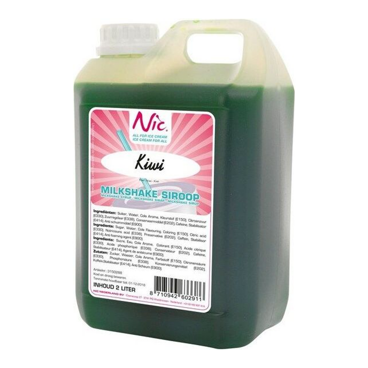 Nic Milchshake-Sirup Kiwi (2 Liter)