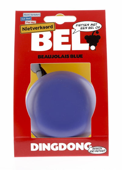 Geklammerte Glocke 80mm Ding Dong beaujolais blau