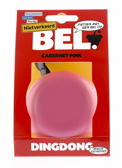 Fahrradklingel ding-dong Stahl 80 mm matt rosa