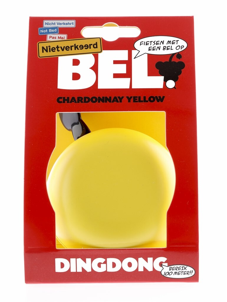 Fahrradklingel ding-dong Stahl 80 mm gelb